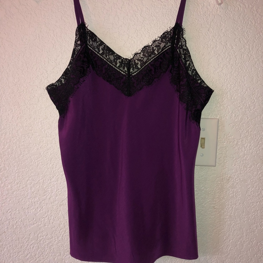 Vylette purple camisole with lace size M medium